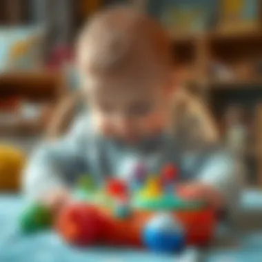 Sensory Exploration Through Play Infant exploring a toy designed for sensory development