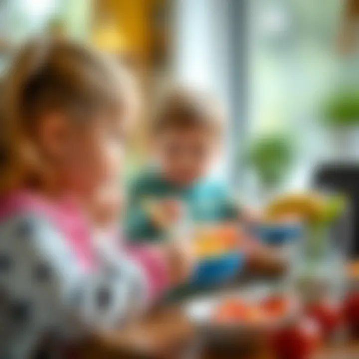 Kids engaging in healthy eating habits