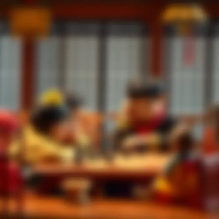 Children's Development Through Mikado Gameplay Children engaging thoughtfully in a Mikado game