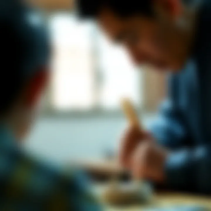 Concentration in the Art of Mikado A close-up view of a player focusing on a Mikado game