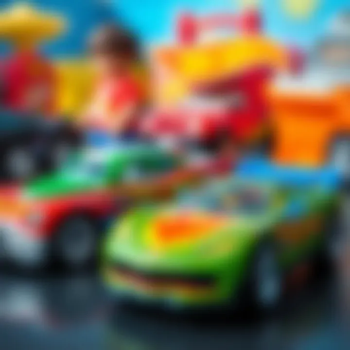 Close-up of motor skills development with toys