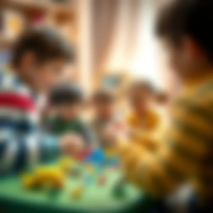 Collaboration and Social Interaction Children collaborating during a playful activity