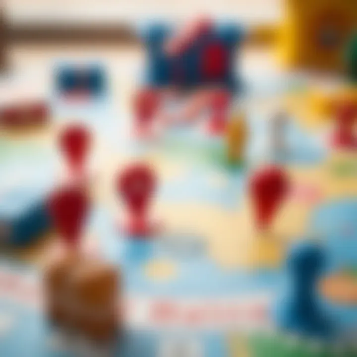 Engaging Game Board for Learning Colorful game board with various locations marked