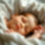 Newborn baby boy sleeping peacefully