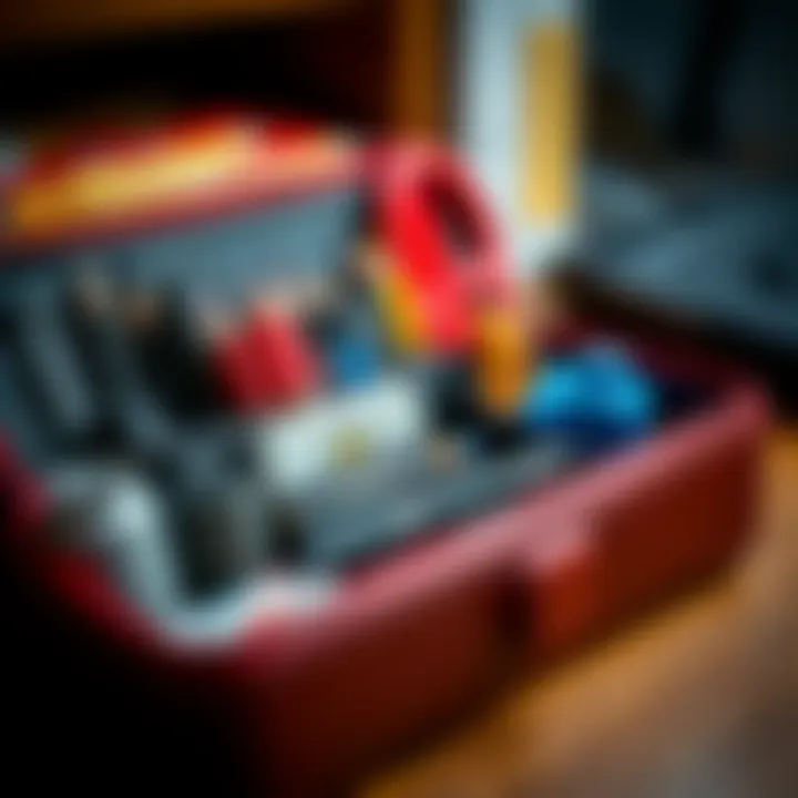 Organized Functional Pencil Case Functional pencil case organized with various writing tools