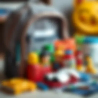 A well-organized school bag showcasing proper item arrangement