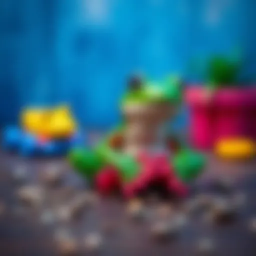 A vibrant sitting frog toy encouraging imaginative play in children