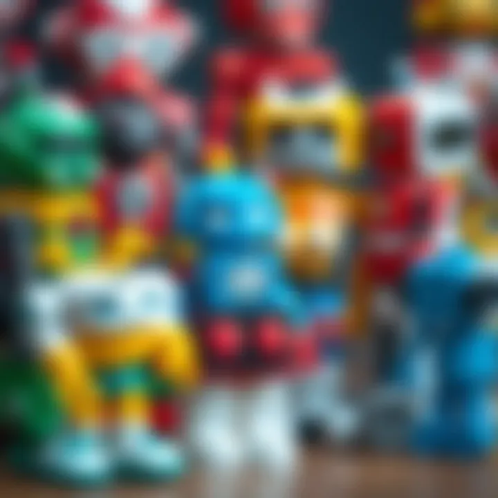 A creative toy robot collection showcasing various unique designs