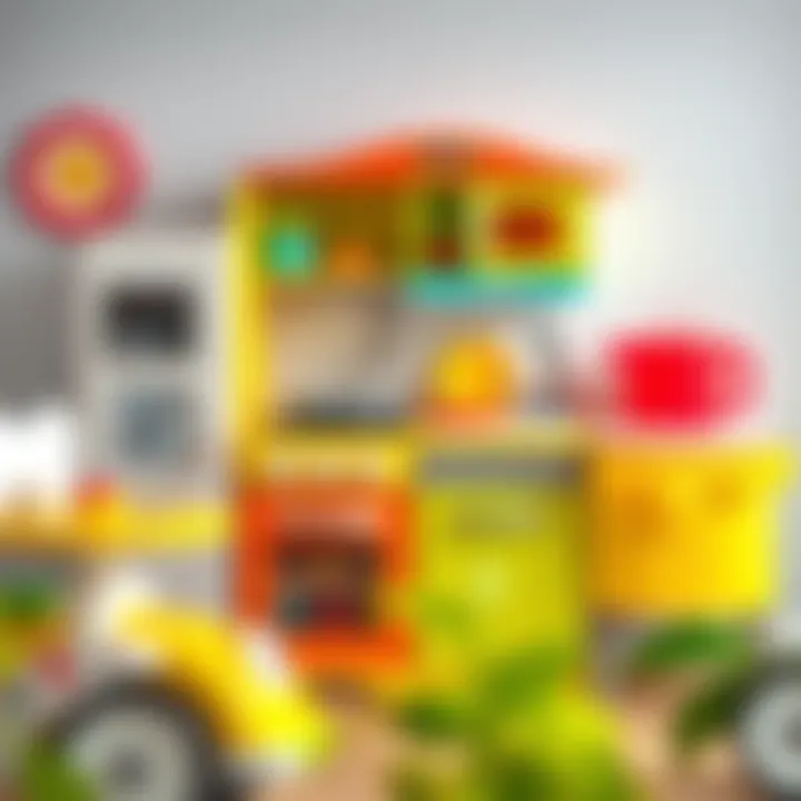 Colorful toy kitchen set for imaginative play