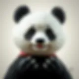 Artistic representation of a panda drawing