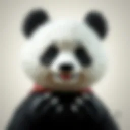 Artistic representation of a panda drawing
