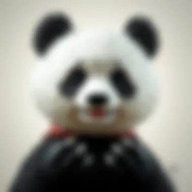 Artistic representation of a panda drawing