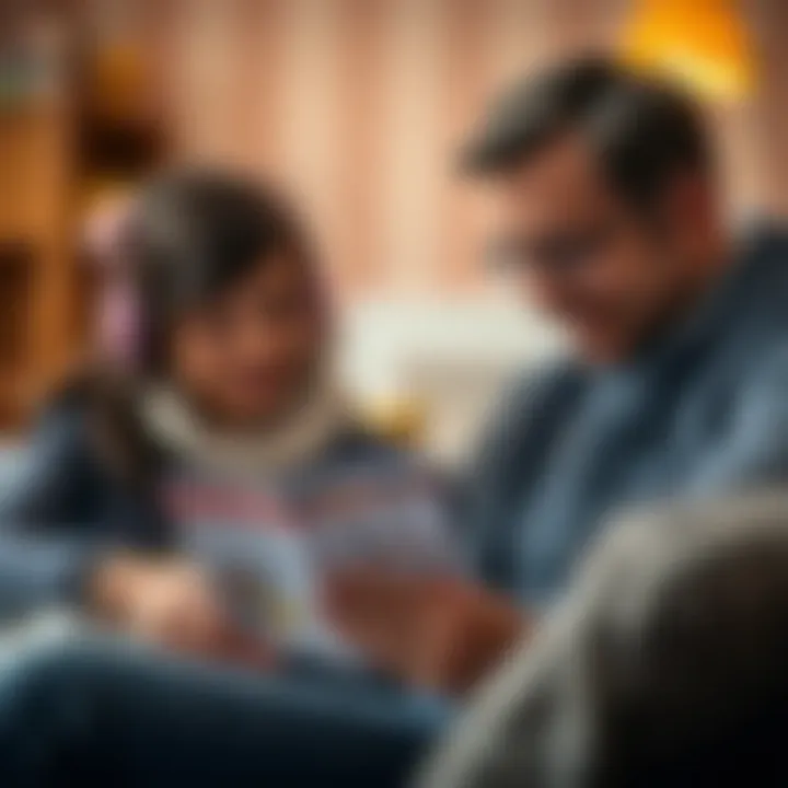 A parent reading a guide about child nail polish, emphasizing safety and developmental impact.