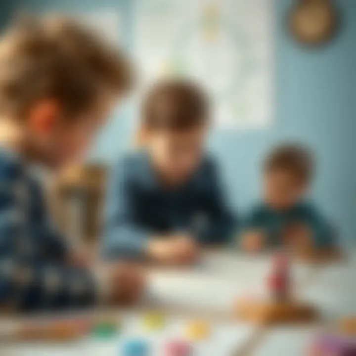 A parent teaching Sudoku to a child