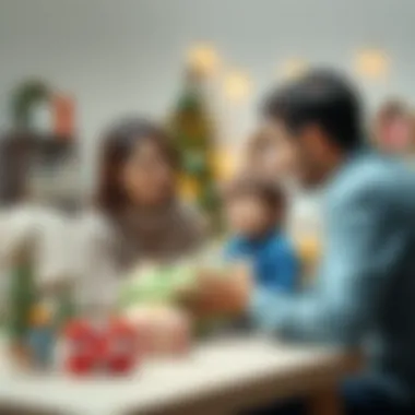 Parents discussing gift options for their child’s birthday