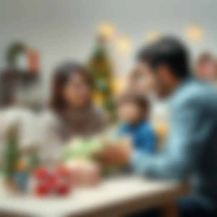 Parents discussing gift options for their child’s birthday