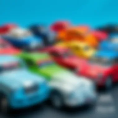 Parents selecting Majorette cars for their children