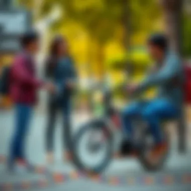 Parents discussing the benefits of Pilsan Atom Bicycle for kids