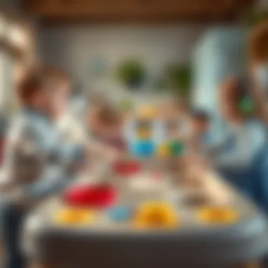 Children playing with water and sand activity table