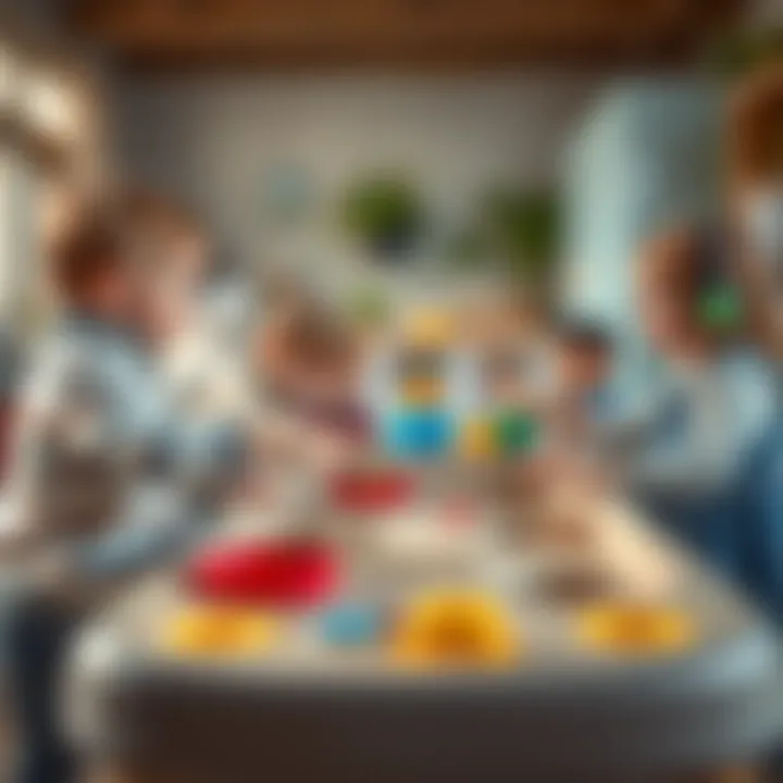 Children playing with water and sand activity table