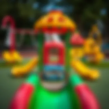 Colorful playground equipment designed for children