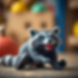 Engaging raccoon toy encouraging educational play