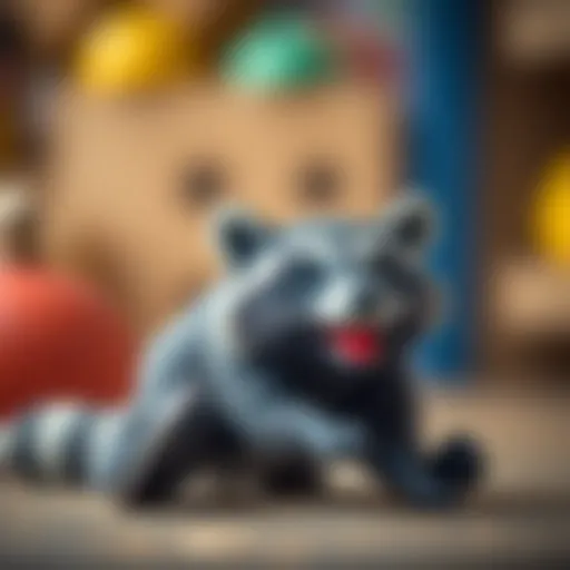 Engaging raccoon toy encouraging educational play