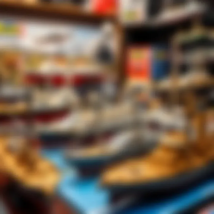 An assortment of Revell ship model kits displayed artistically