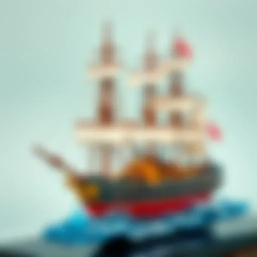 A beautifully crafted Revell ship model showcasing intricate details and craftsmanship
