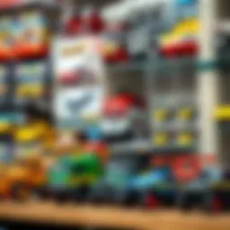 Revell toys on a shelf showcasing their variety
