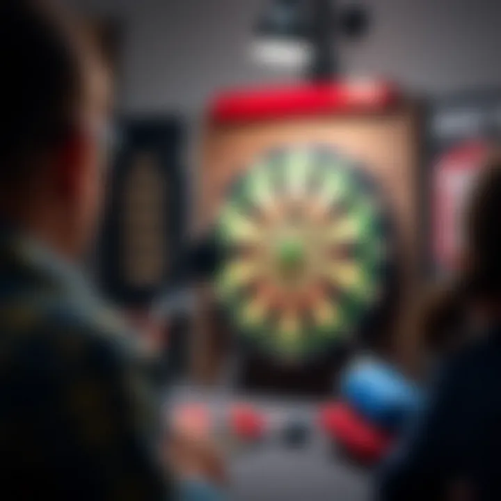 Safe dartboard setup in a learning environment