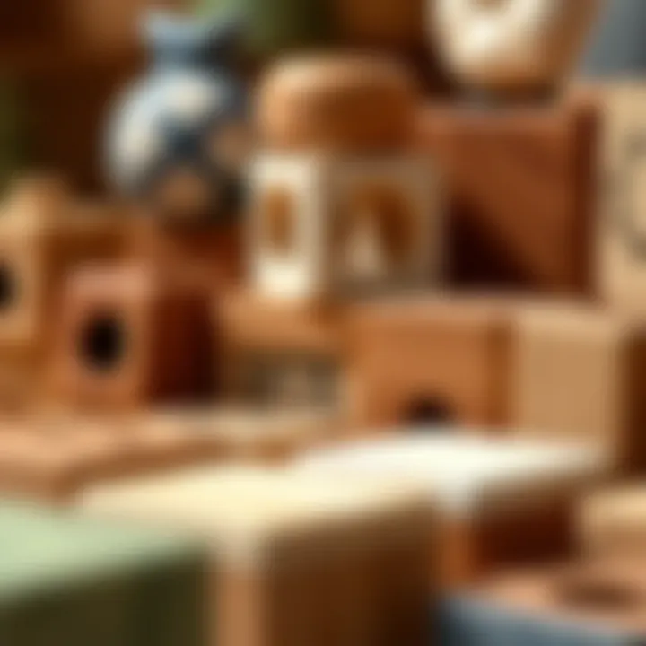 Close-up of Safir Kule blocks showcasing diverse materials