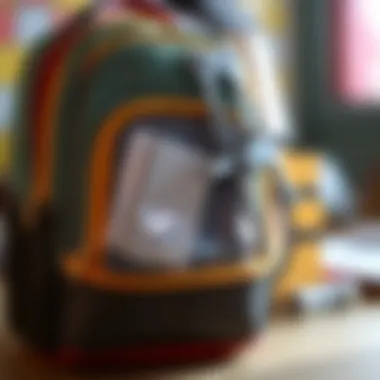 Safety features highlighted in a school bag design