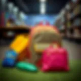 A variety of stylish school bags for children