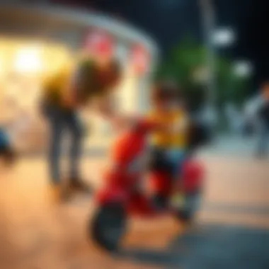 Guidance: Helping Kids Choose the Right Scooter Parents assisting their child in choosing a scooter