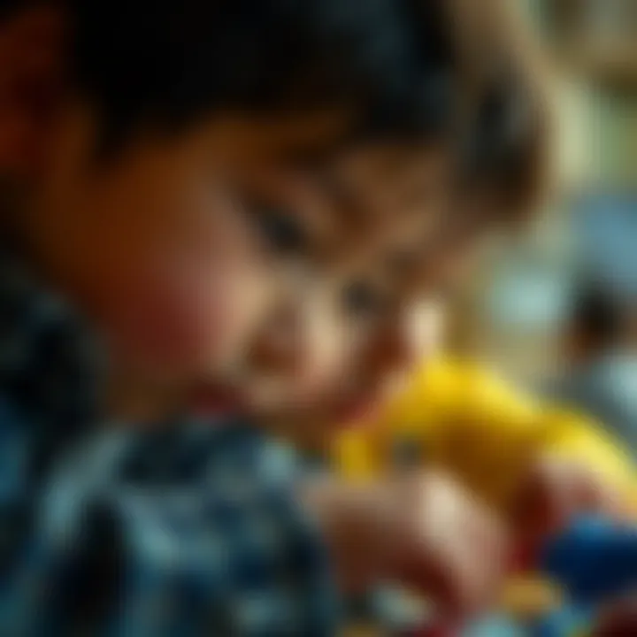 Focus and concentration depicted through children's expressions