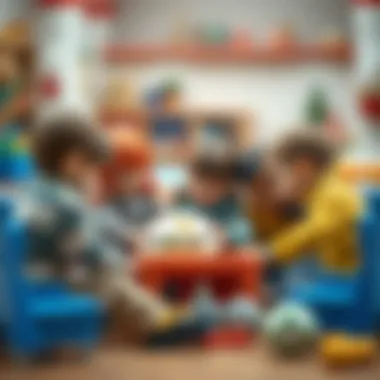 A group of children collaborating during playtime