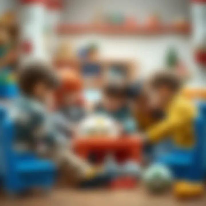 A group of children collaborating during playtime