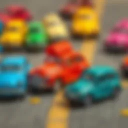 Colorful miniature cars representing creativity in play