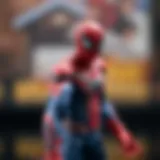 A detailed Spider-Man figurine showcasing intricate design features.