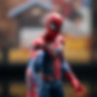A detailed Spider-Man figurine showcasing intricate design features.