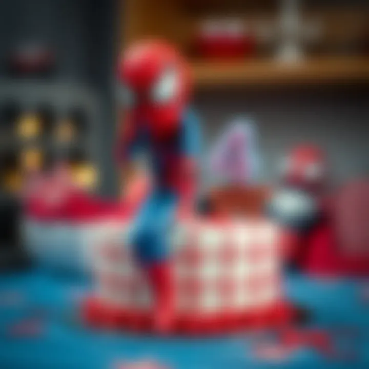 Creative Spiderman cake design for a birthday celebration