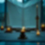 A serene meditation space with candles and incense