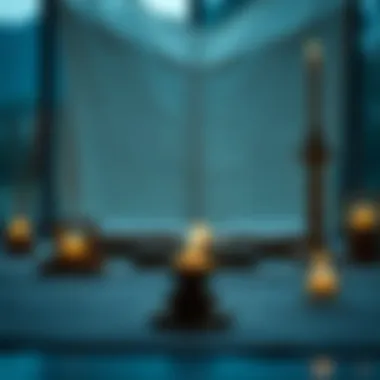 A serene meditation space with candles and incense