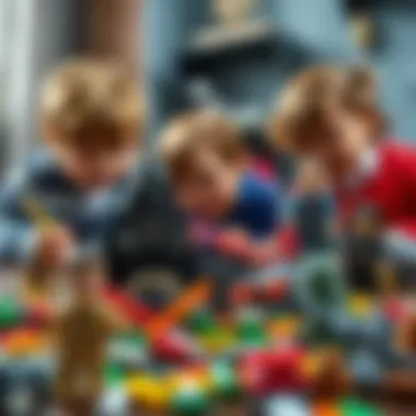 Children engaging in creative play with Lego bricks