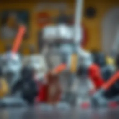 A variety of Star Wars Lego models displayed together