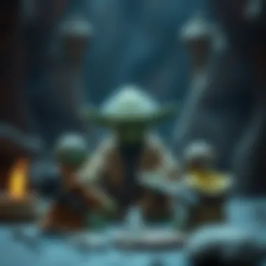 Yoda teaching young Jedi in a mystical environment