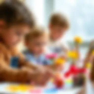 Children engaging in a watercolor painting workshop focusing on flowers
