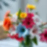 A vibrant watercolor flower bouquet showcasing various techniques