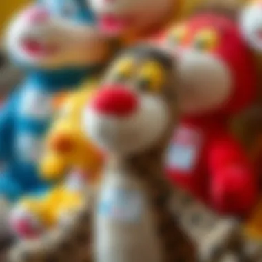 Safety Standards for Plush Toys Safety standards labels on various plush toys including Sylvester